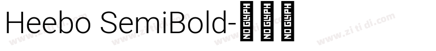 Heebo SemiBold字体转换